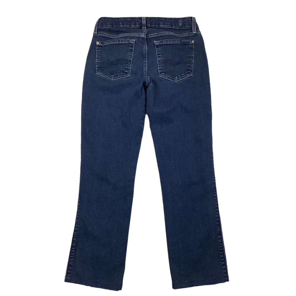 7 For All Mankind Kimmie Straight Leg Jeans Like New Cropped - Picture 2 of 9